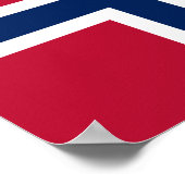 Poster Drapeau de la Norvège (Coin)