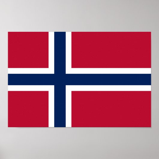 Poster Drapeau de la Norvège (Devant)
