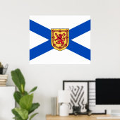 Poster Drapeau de la Nouvelle-Écosse (Province canadienne (Bureau à domicile)