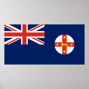 Poster Drapeau de la Nouvelle-Galles du Sud (État austral