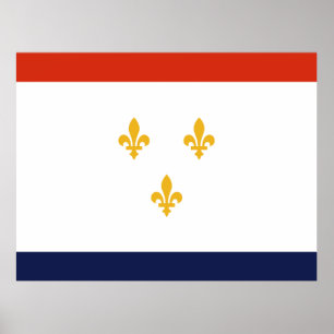 Poster Drapeau de La Nouvelle-Orléans