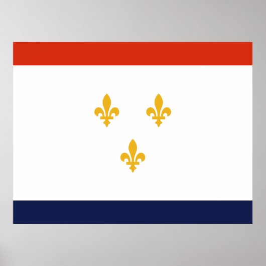 Poster Drapeau de La Nouvelle-Orléans (Devant)