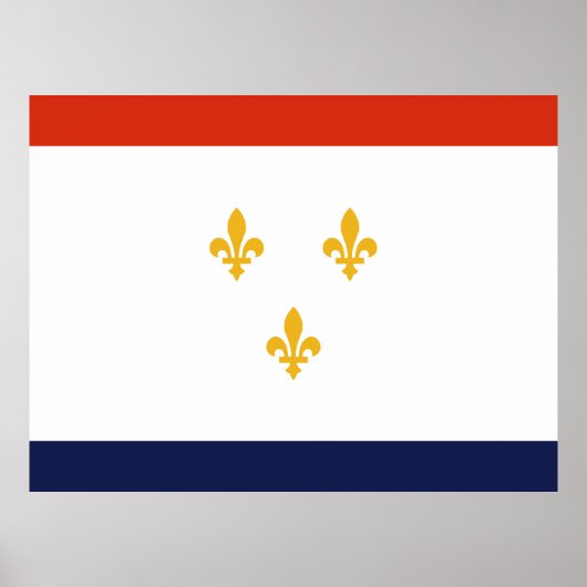 Poster Drapeau de La Nouvelle-Orléans (Devant)