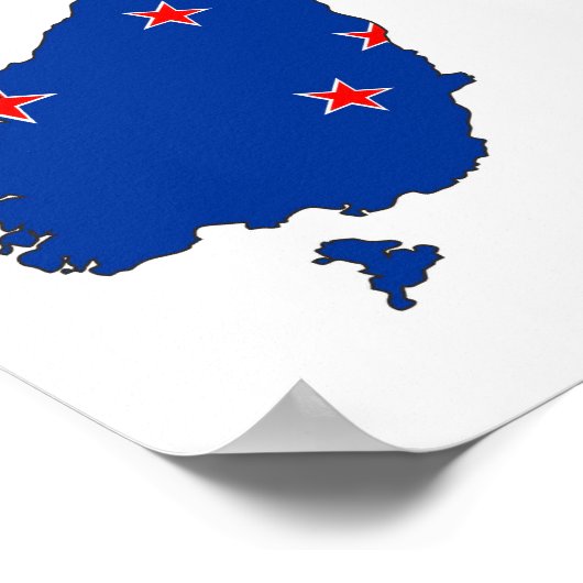 Poster drapeau de la nouvelle-zélande (Coin)