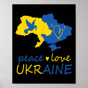 Poster Drapeau de la Paix avec l'Ukraine, Amour de l'Ukra