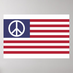 Poster Drapeau de la paix des États-Unis