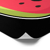 Poster Drapeau de la Palestine mignonne avec Palestin san (Coin)