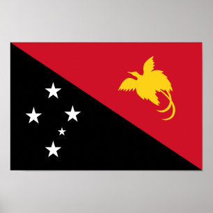 Poster Drapeau de la Papouasie-Nouvelle-Guinée