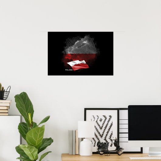 Poster Drapeau de la Pologne (Bureau à domicile)