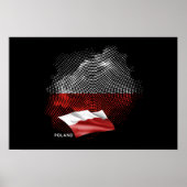 Poster Drapeau de la Pologne (Devant)