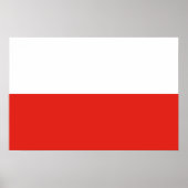 Poster Drapeau de la Pologne (Devant)