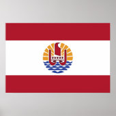 Poster Drapeau de la Polynésie française (Devant)