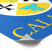 Poster Drapeau de la province de Calabre (Coin)