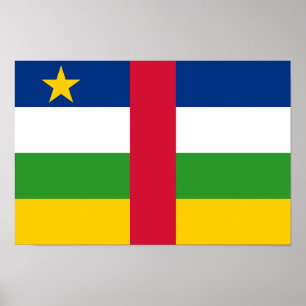 Poster Drapeau de la République centrafricaine