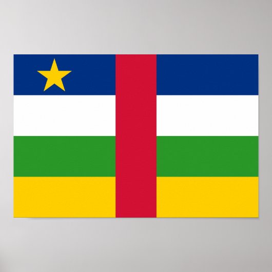 Poster Drapeau de la République centrafricaine (Devant)