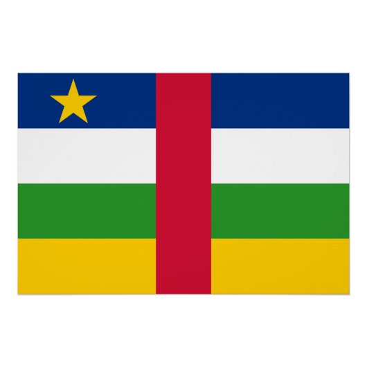 Poster Drapeau de la République centrafricaine (Devant)