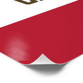 Poster Drapeau de la République de Capybara (Coin)