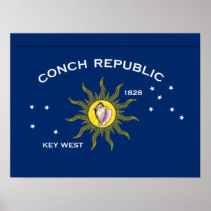 Poster Drapeau de la République de conque