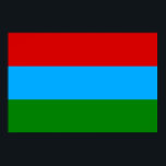 Poster Drapeau de la République de Karelia<br><div class="desc">Drapeau patriotique de la République de Karélie.</div>