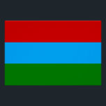 Poster Drapeau de la République de Karelia<br><div class="desc">Drapeau patriotique de la République de Karélie.</div>