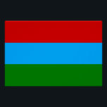 Poster Drapeau de la République de Karelia<br><div class="desc">Drapeau patriotique de la République de Karélie.</div>