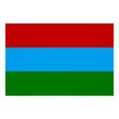 Poster Drapeau de la République de Karelia (Devant)
