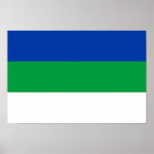 Poster Drapeau de la République de Komi (Devant)