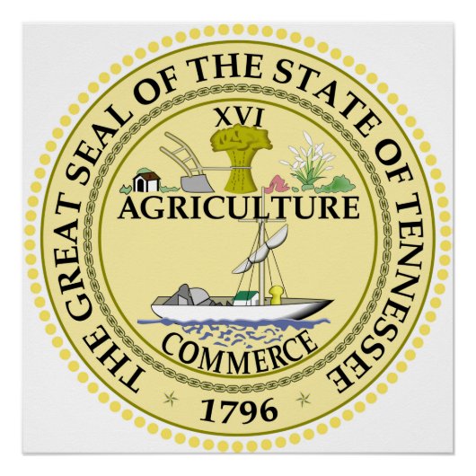 Poster drapeau de la république de l'Amérique du phoque d (Devant)