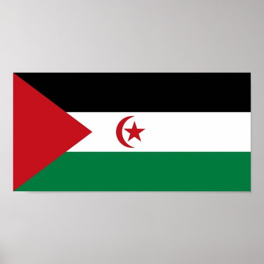 Poster Drapeau de la République démocratique arabe sahrao (Devant)