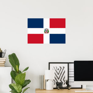 Poster Drapeau de la République Dominicaine