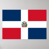Poster Drapeau de la République Dominicaine (Devant)