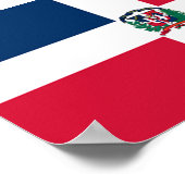 Poster Drapeau de la République Dominicaine (Coin)