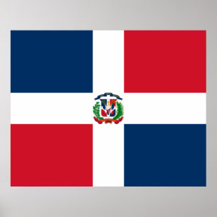 Poster Drapeau de la République dominicaine