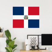 Poster Drapeau de la République dominicaine (Bureau à domicile)