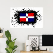 Poster Drapeau de la République Dominicaine (Bureau à domicile)