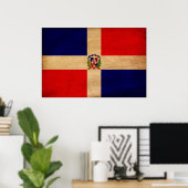 Poster Drapeau de la République Dominicaine (Bureau à domicile)