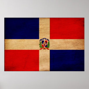 Poster Drapeau de la République Dominicaine