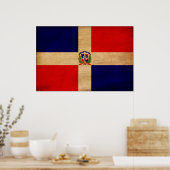 Poster Drapeau de la République Dominicaine (Cuisine)