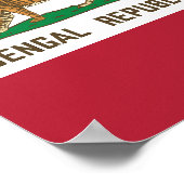 Poster Drapeau de la République du Bengale de Tiger (Coin)