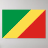 Poster Drapeau de la République du Congo (Devant)