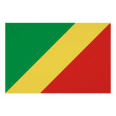 Poster Drapeau de la République du Congo (Devant)