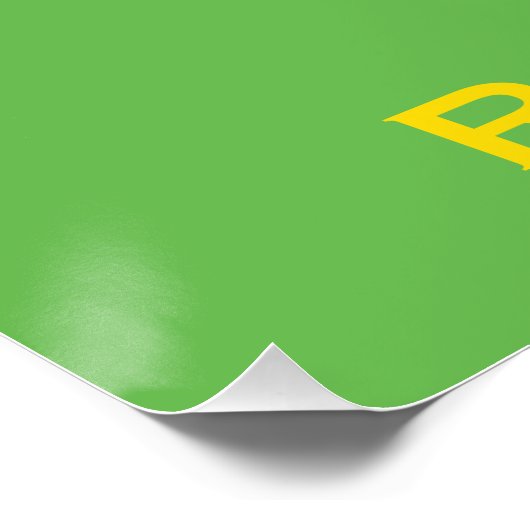 Poster Drapeau de la République du Zaïre (Coin)