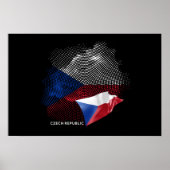 Poster Drapeau de la République tchèque (Devant)