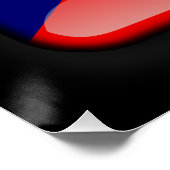 Poster Drapeau de la République tchèque (Coin)