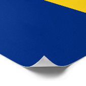 Poster Drapeau de la Roumanie (Coin)