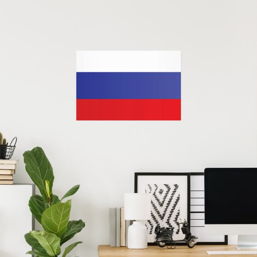 Poster Drapeau de la Russie (Bureau à domicile)