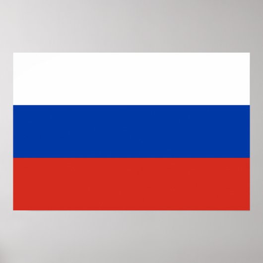 Poster Drapeau de la Russie (Devant)