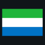 Poster Drapeau de la Sierra Leone<br><div class="desc">Drapeau patriotique de la Sierra Leone.</div>