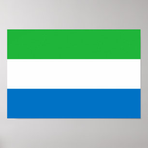Poster Drapeau de la Sierra Leone