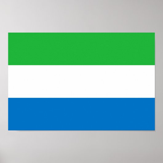 Poster Drapeau de la Sierra Leone (Devant)